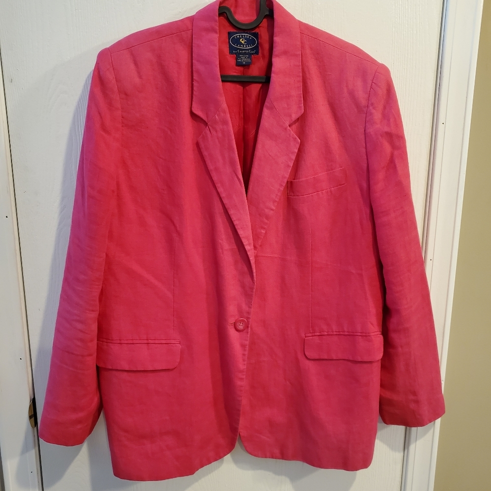 *HUGE SALE* Hot pink linen blazer